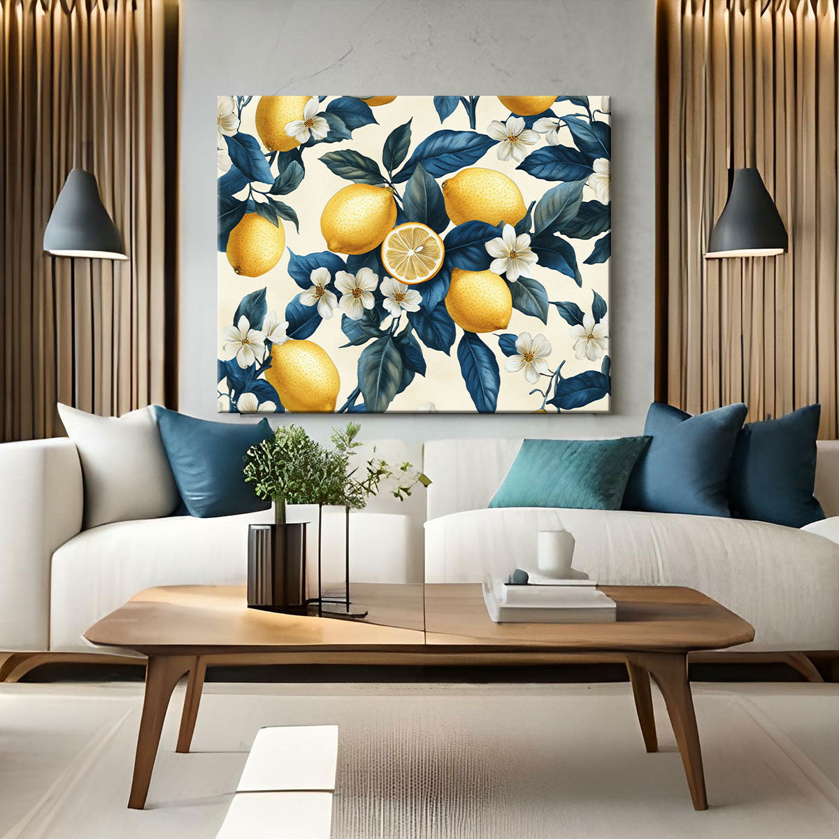 Lemon Garden Abstract Wall Art