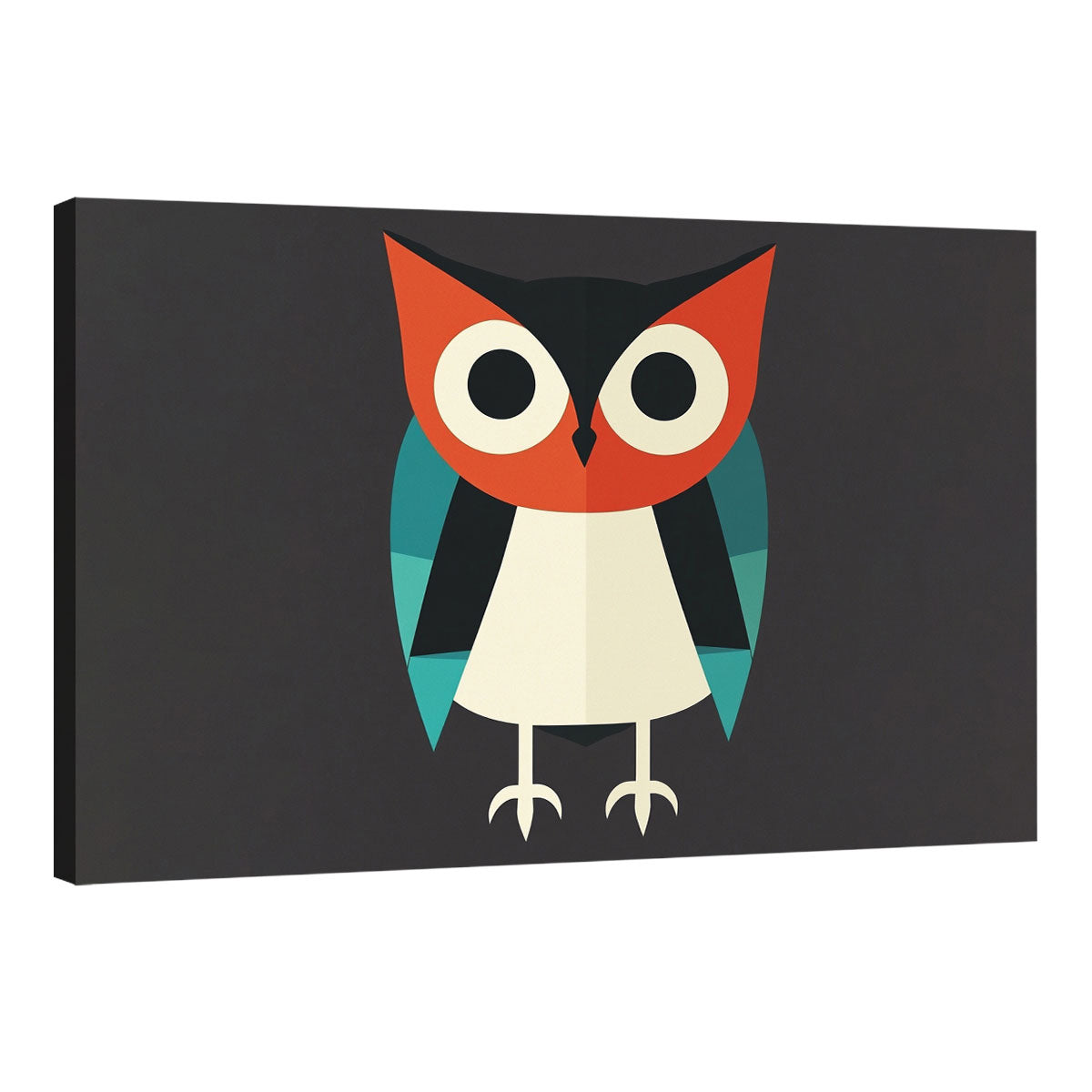 Modern Geometric Art Inspired Owl Canvas Print