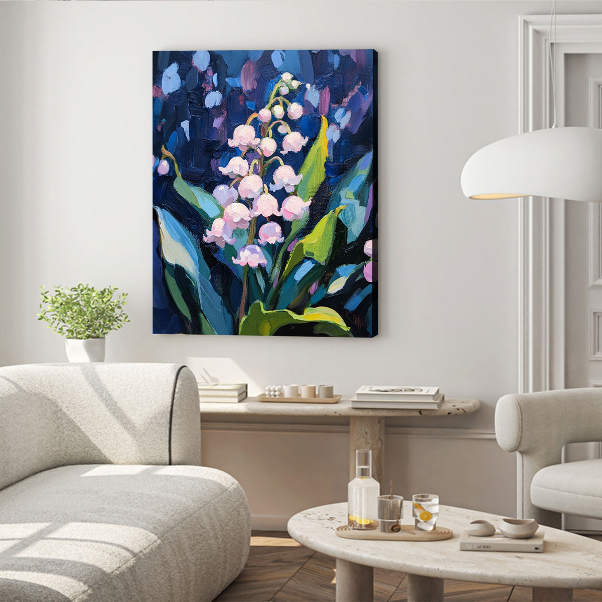 Delicate Lily-of-the-Valley Oil Painting Canvas Wall Art