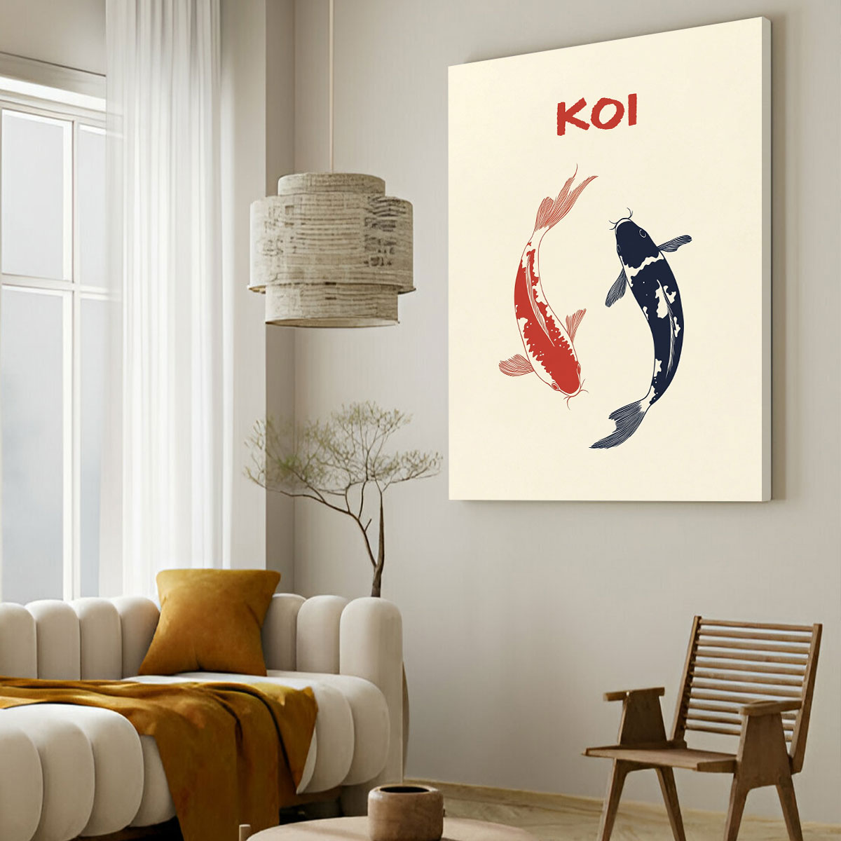 Koi Fish Canvas Modern Wall Artwork