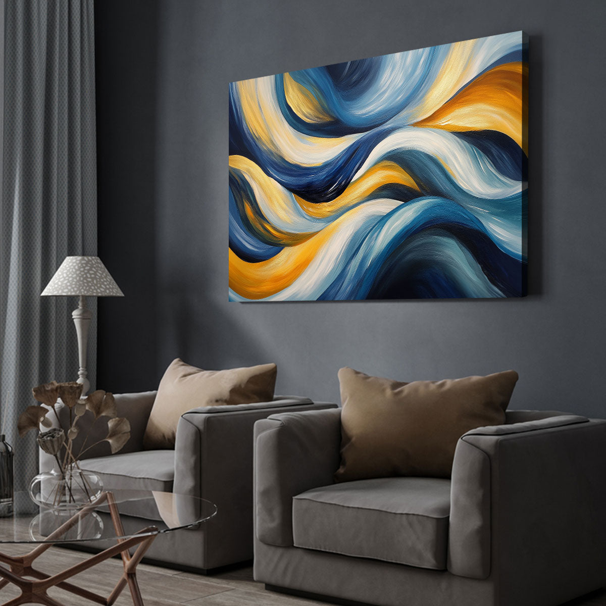 Color Blocks Abstract Minimalist Canvas Wall Art