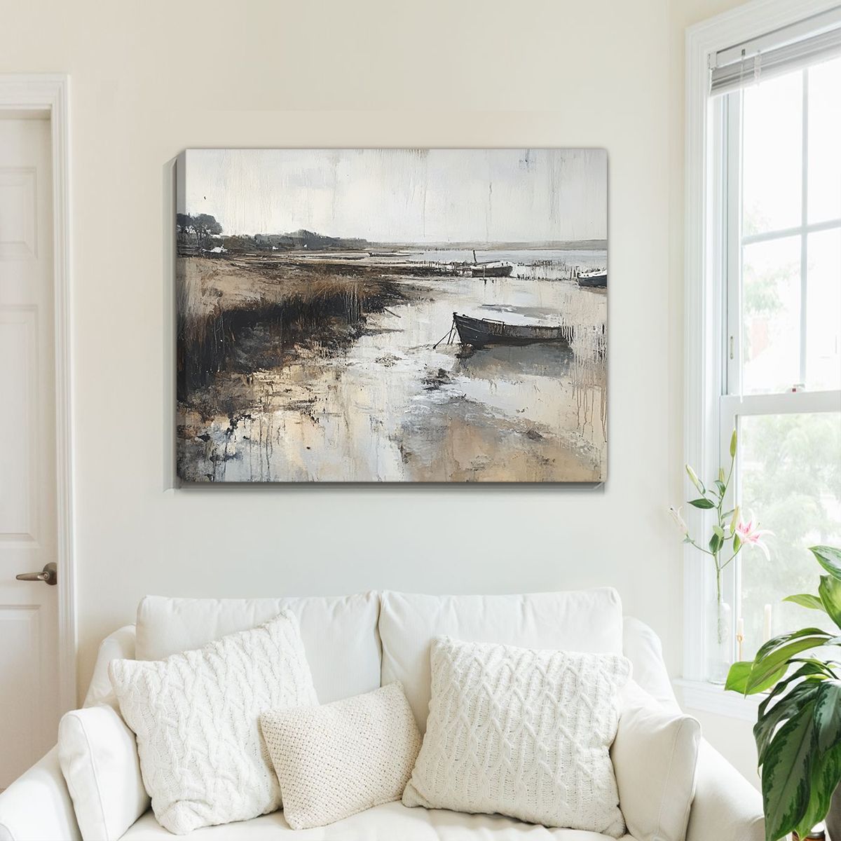 Quiet Waters Realism Abstract Canvas Wall Art for Living Room