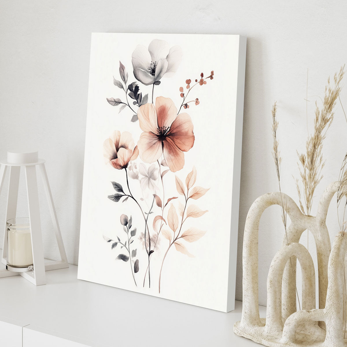 Botanical Watercolor - Minimalist Canvas Wall Art
