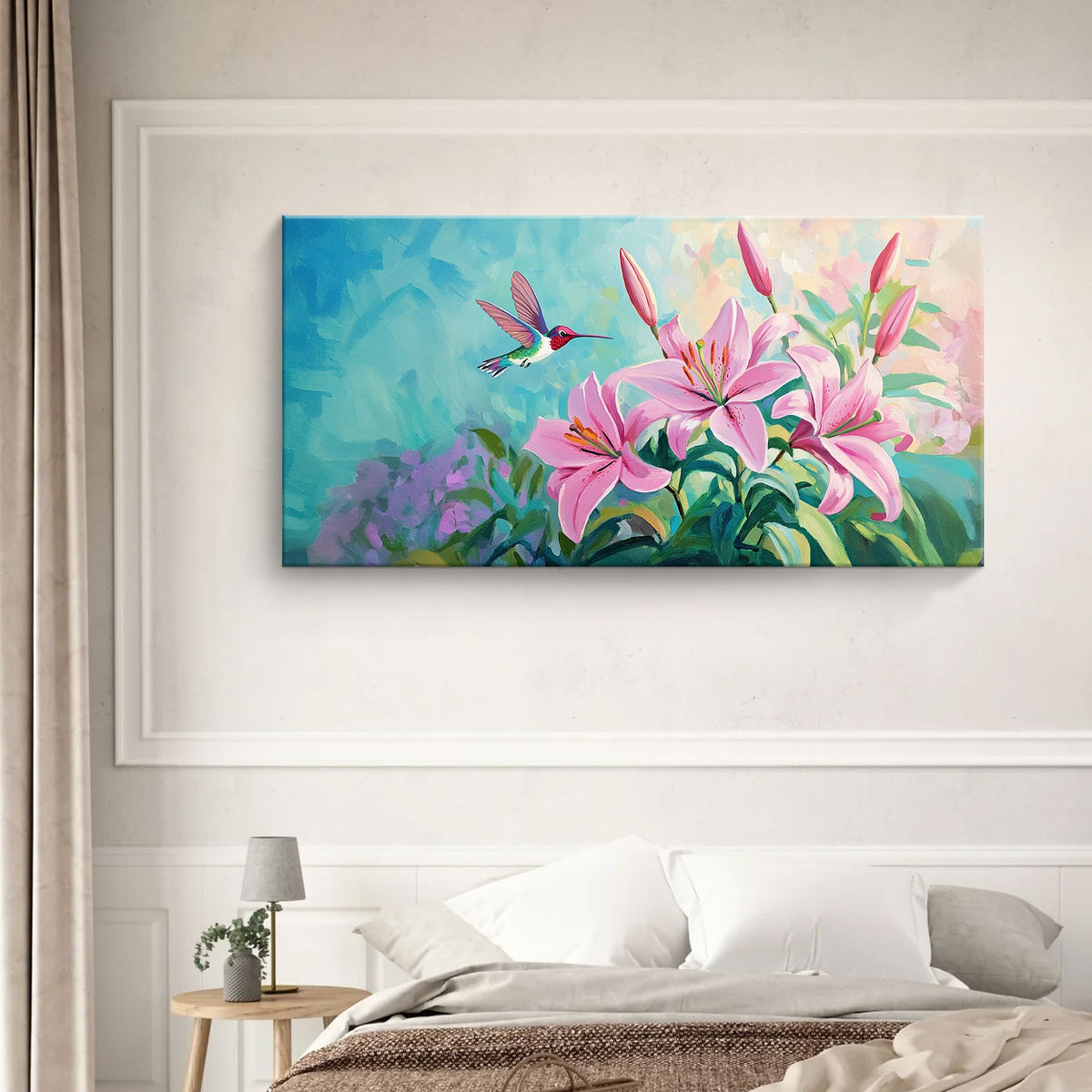 Hummingbird Floral Dance Vintage Artwork