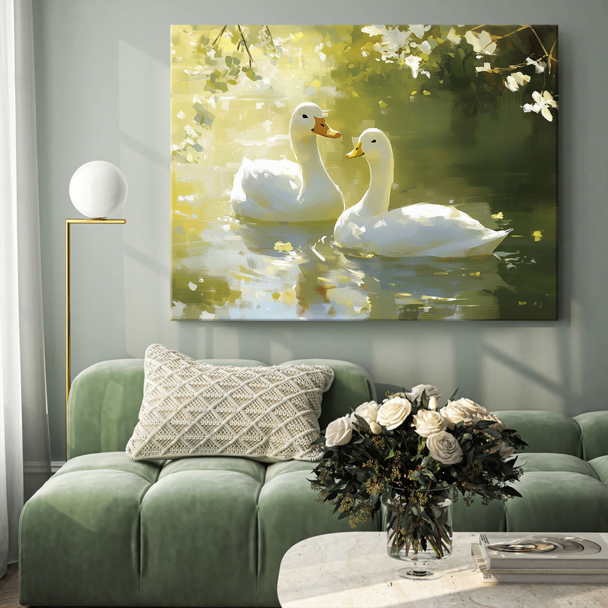Tranquil Waters Companions Duck Painting