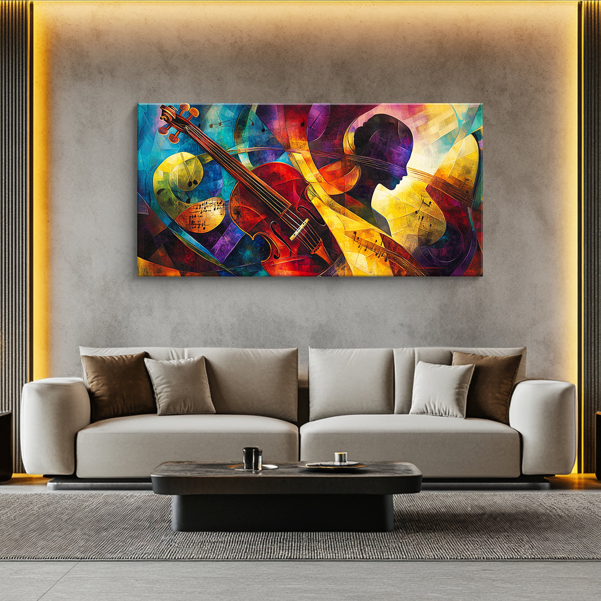 Symphony of Colors Colorful Abstract Canvas Wall Art