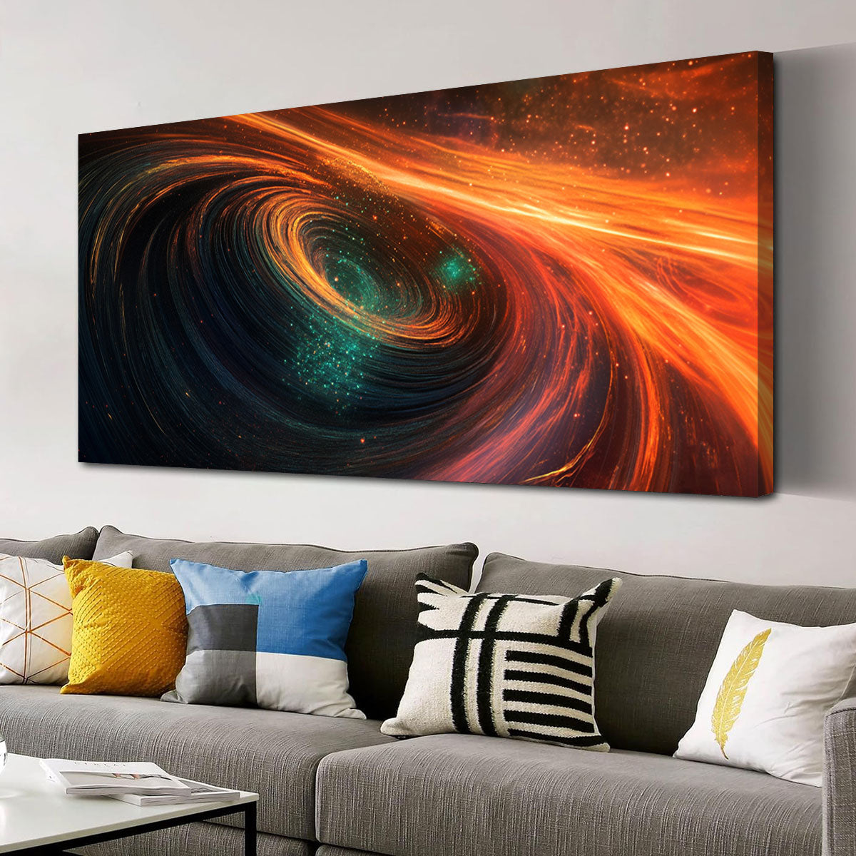 Cosmic Contemporary Abstract Canvas Wall Art for Living Room