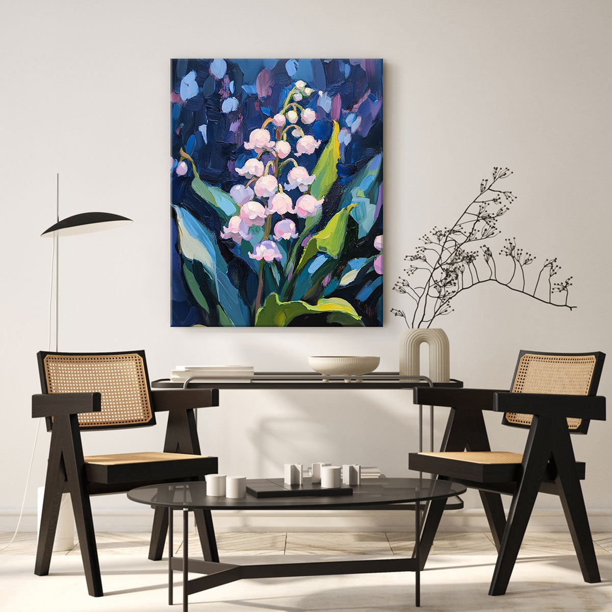 Delicate Lily-of-the-Valley Oil Painting Canvas Wall Art