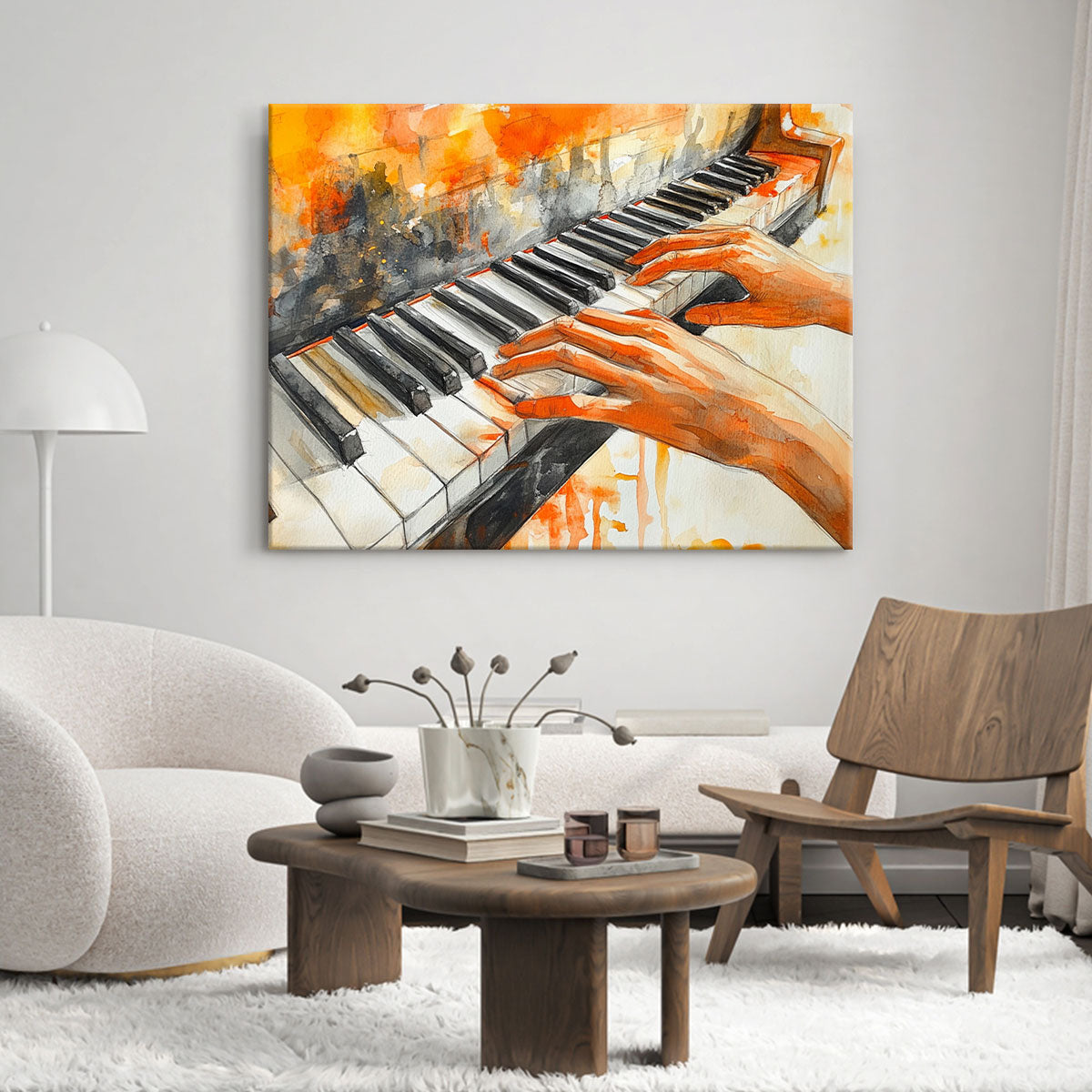 Piano Hand Modern Wall Artwork