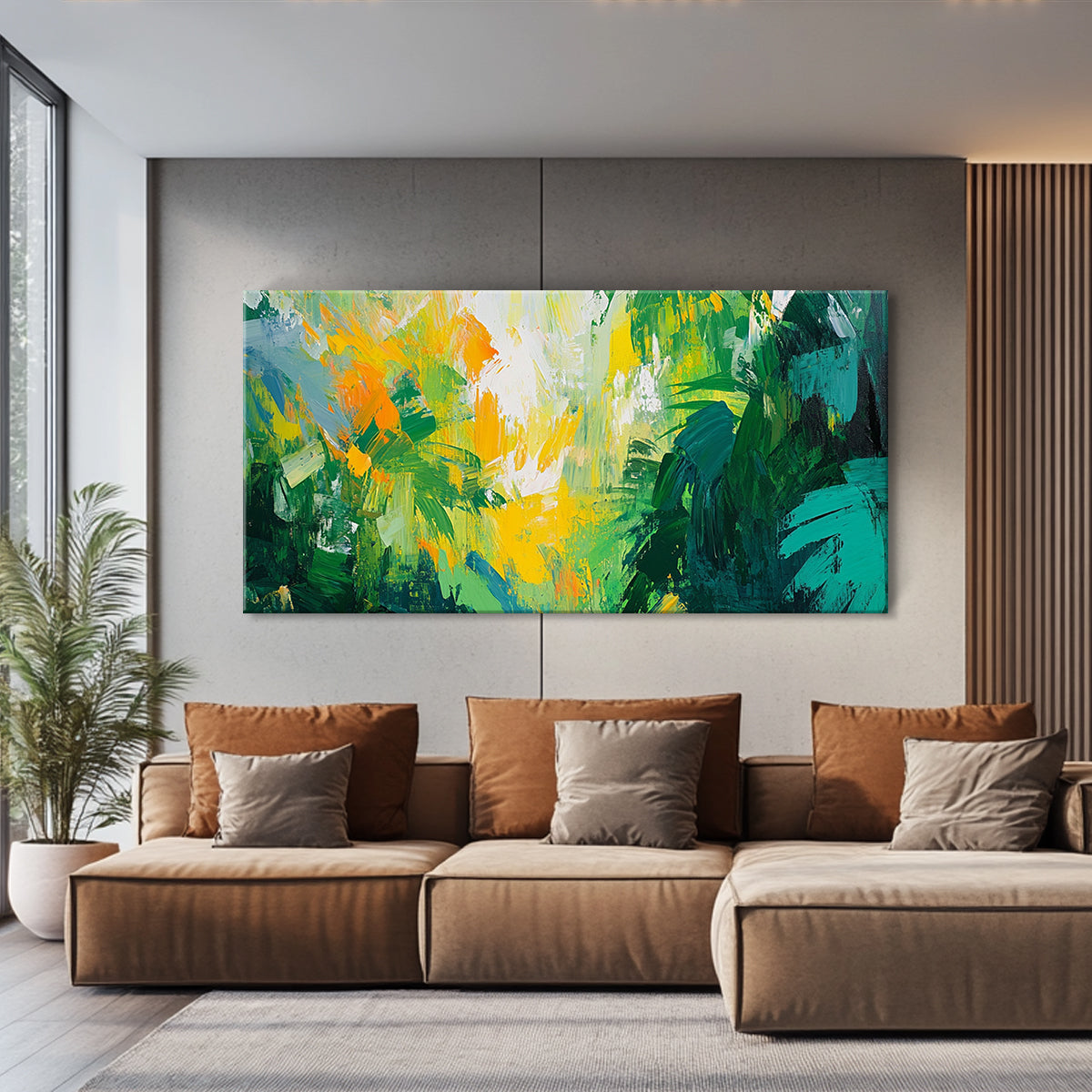 Vibrant Wilderness Impressionistic Abstract Canvas Wall Art