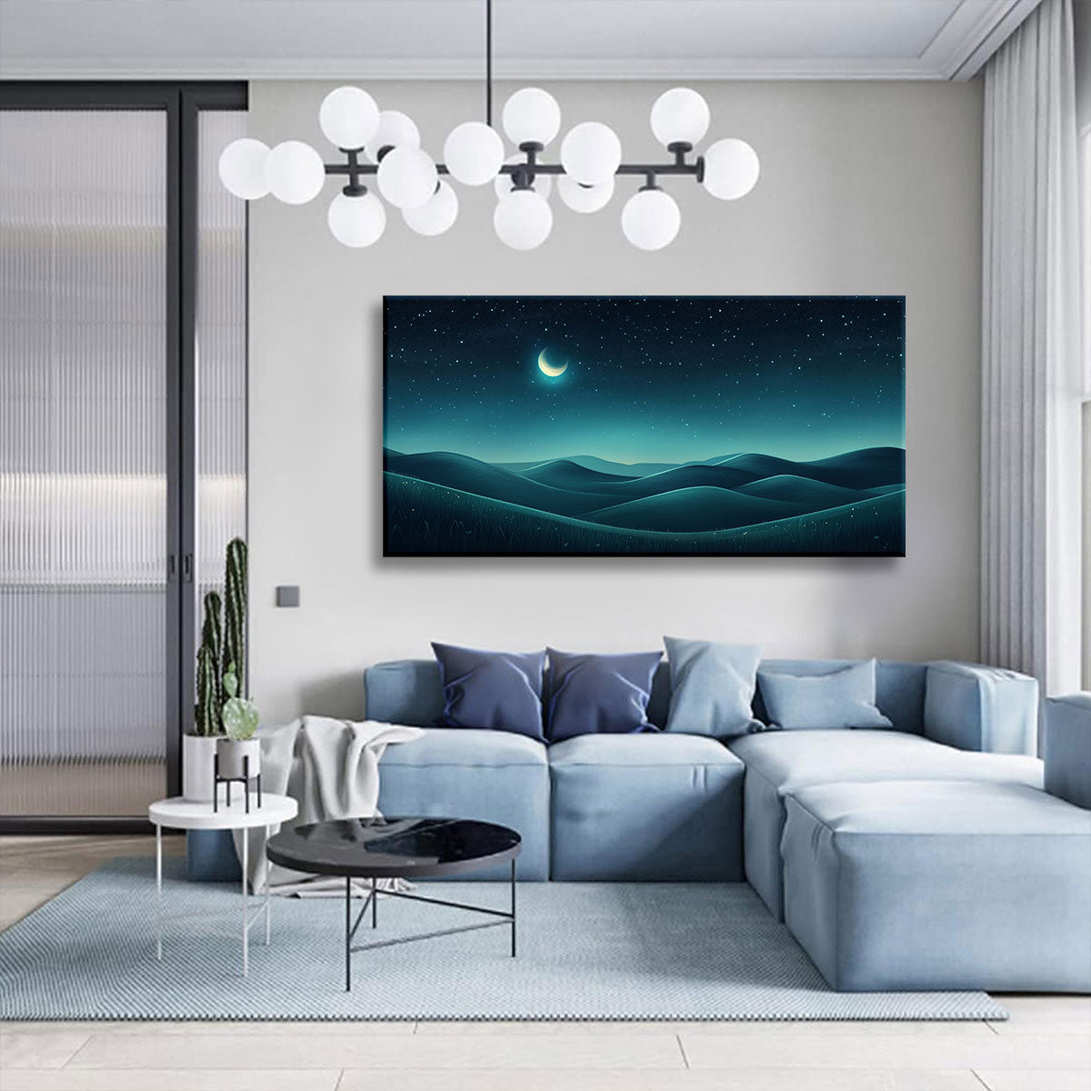 Dreamy Moon Boho Wall Decor Canvas