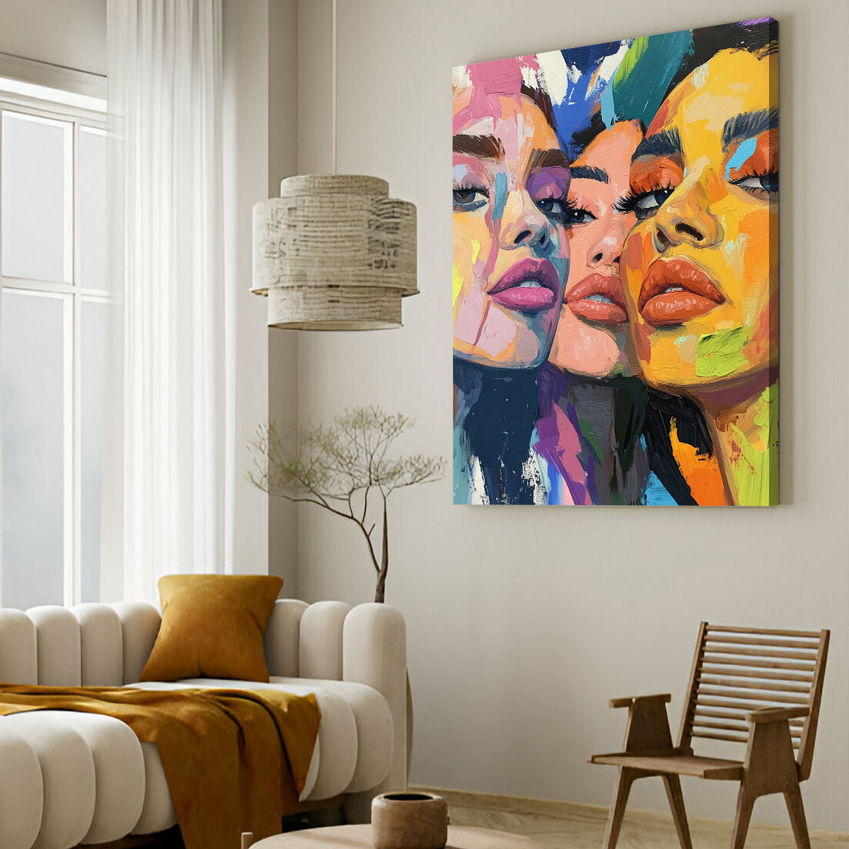 Chromatic Sisterhood Canvas Fine Arts Print