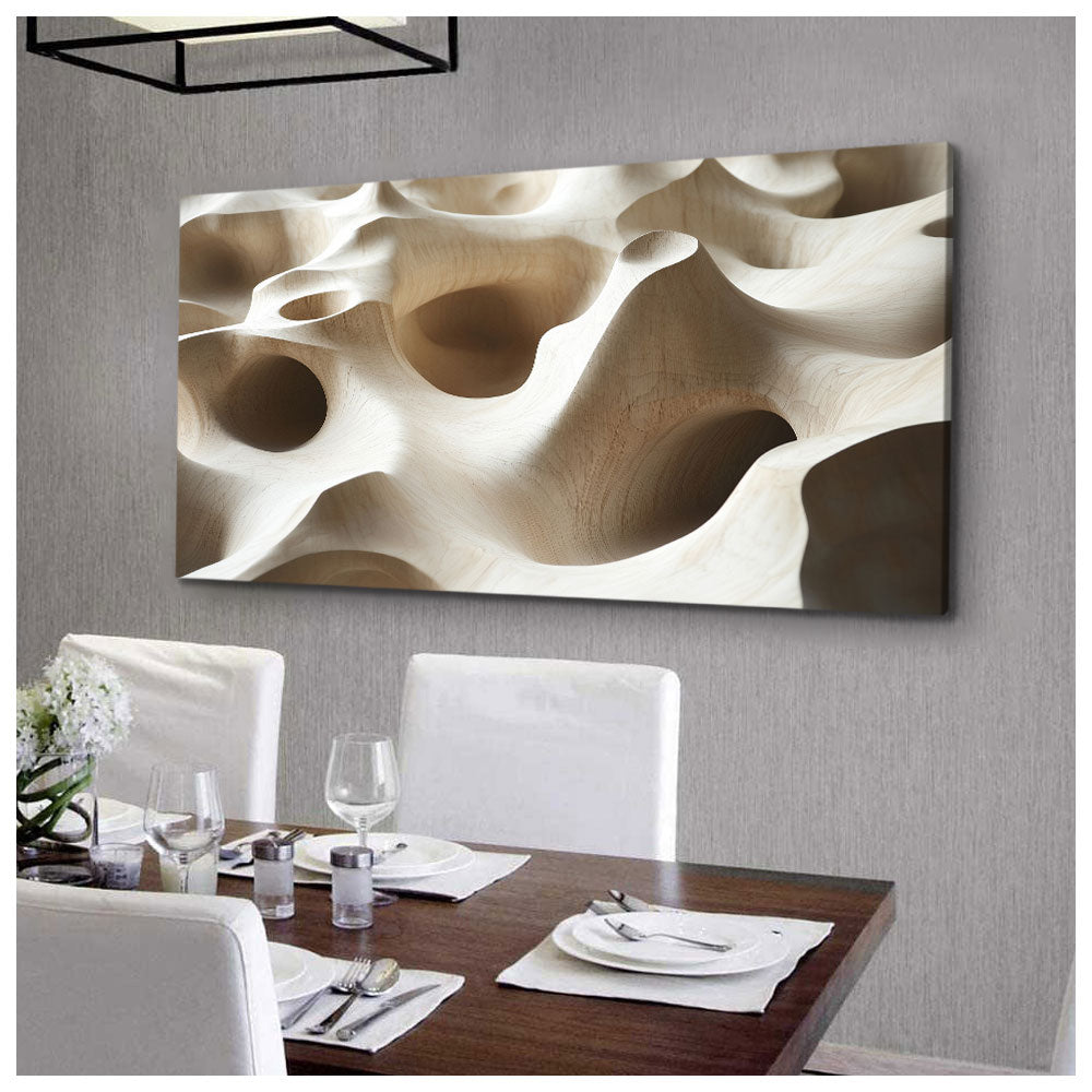Carved Currents Abstract Canvas Wall Art for Living Room