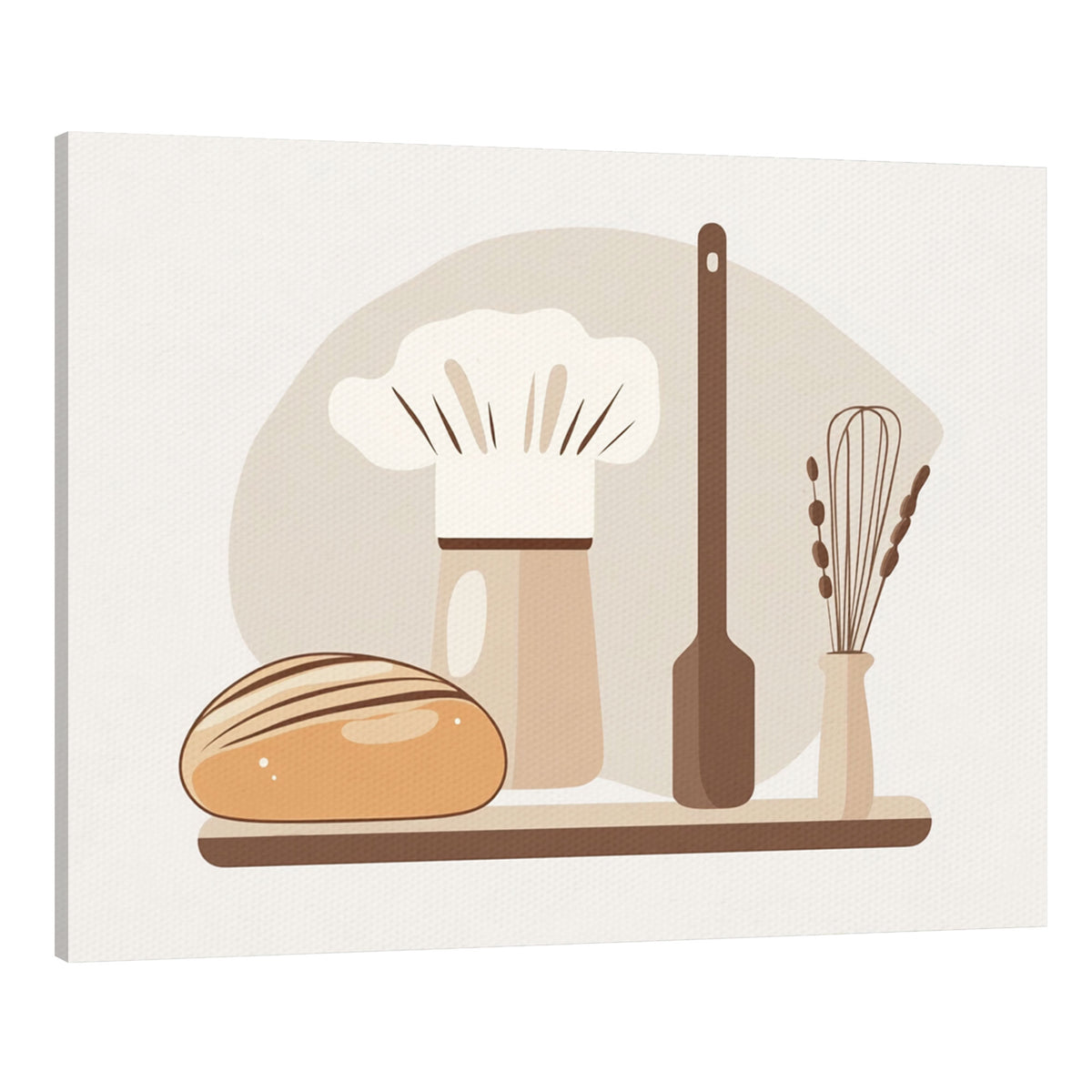 Minimalist Kitchen Utensils Canvas Wall Art