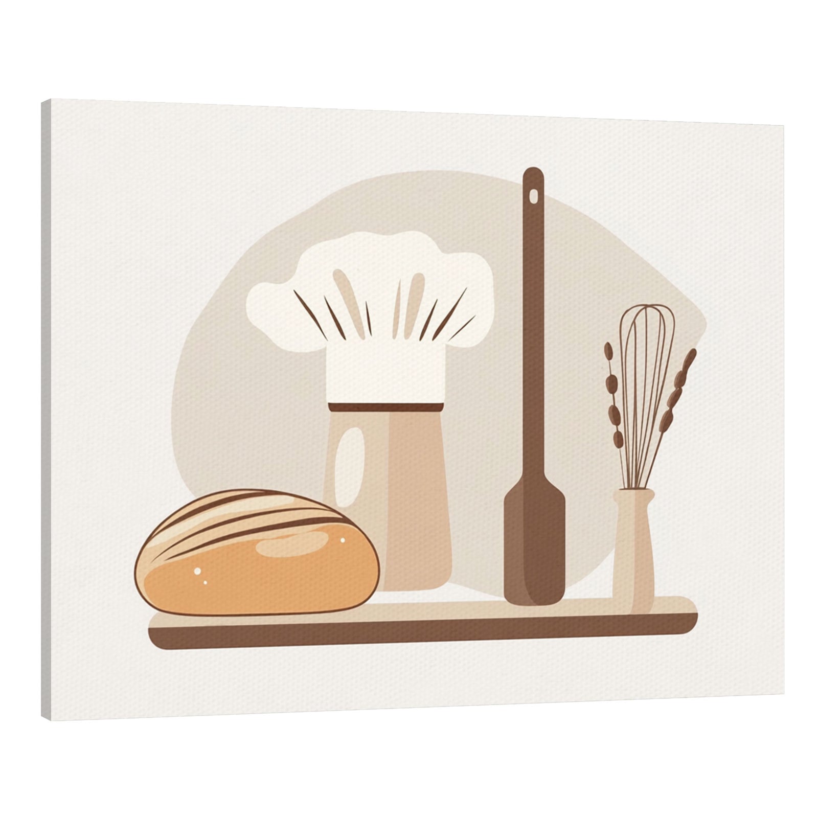 Minimalist Kitchen Utensils Canvas Wall Art