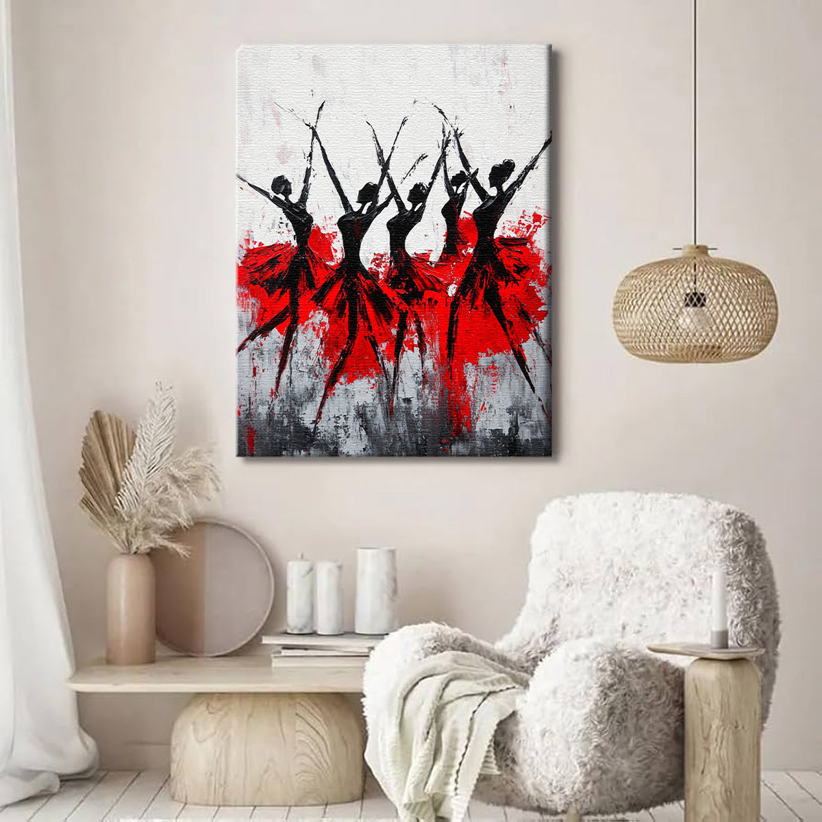 Dance of Passion Figurative Art Abstract Canvas Wall Art
