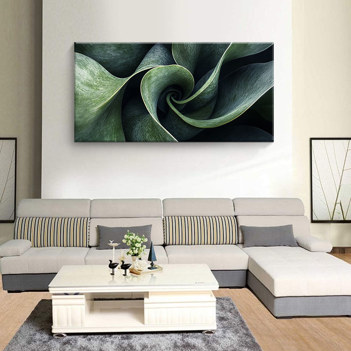 Botanical Minimalism Abstract Canvas Wall Art for Living Room