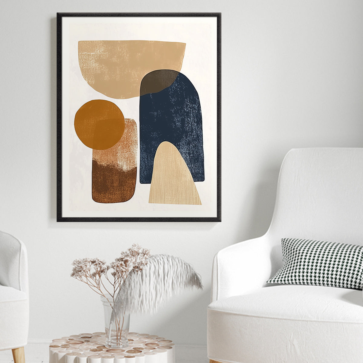 Modern Earth Abstract Canvas Print for Living Room