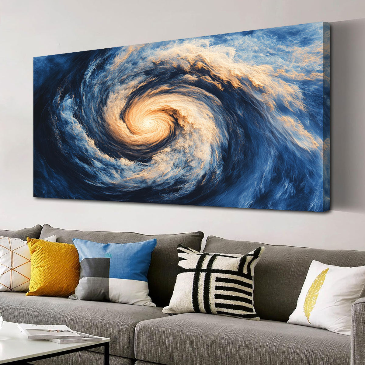 Swirl Impressionism Abstract Canvas Wall Art for Living Room