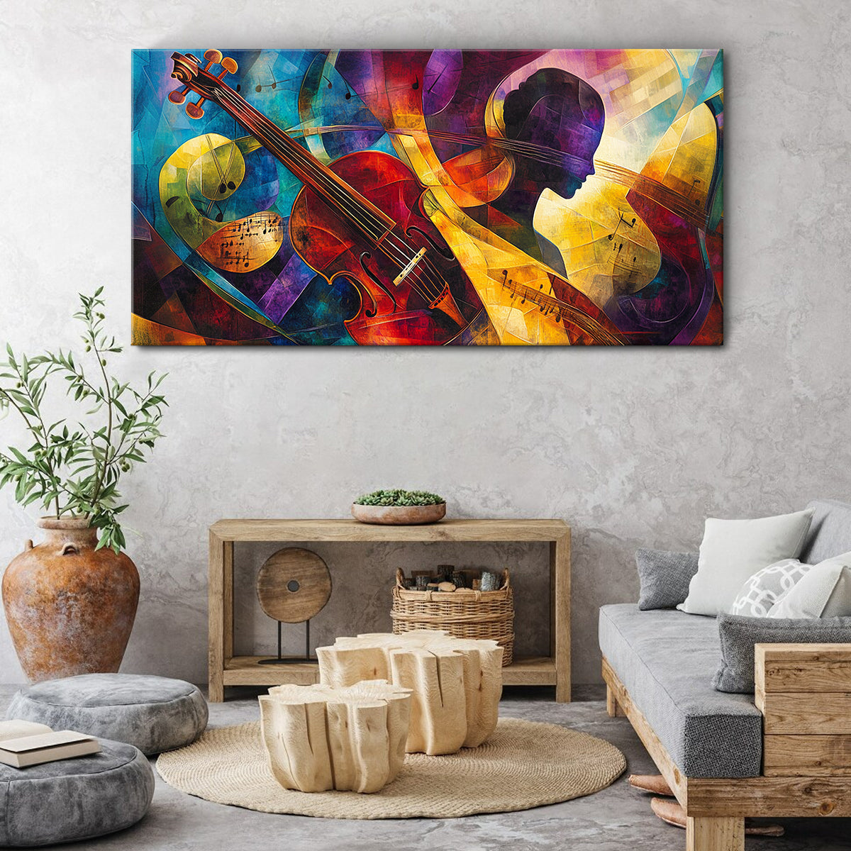 Symphony of Colors Colorful Abstract Canvas Wall Art