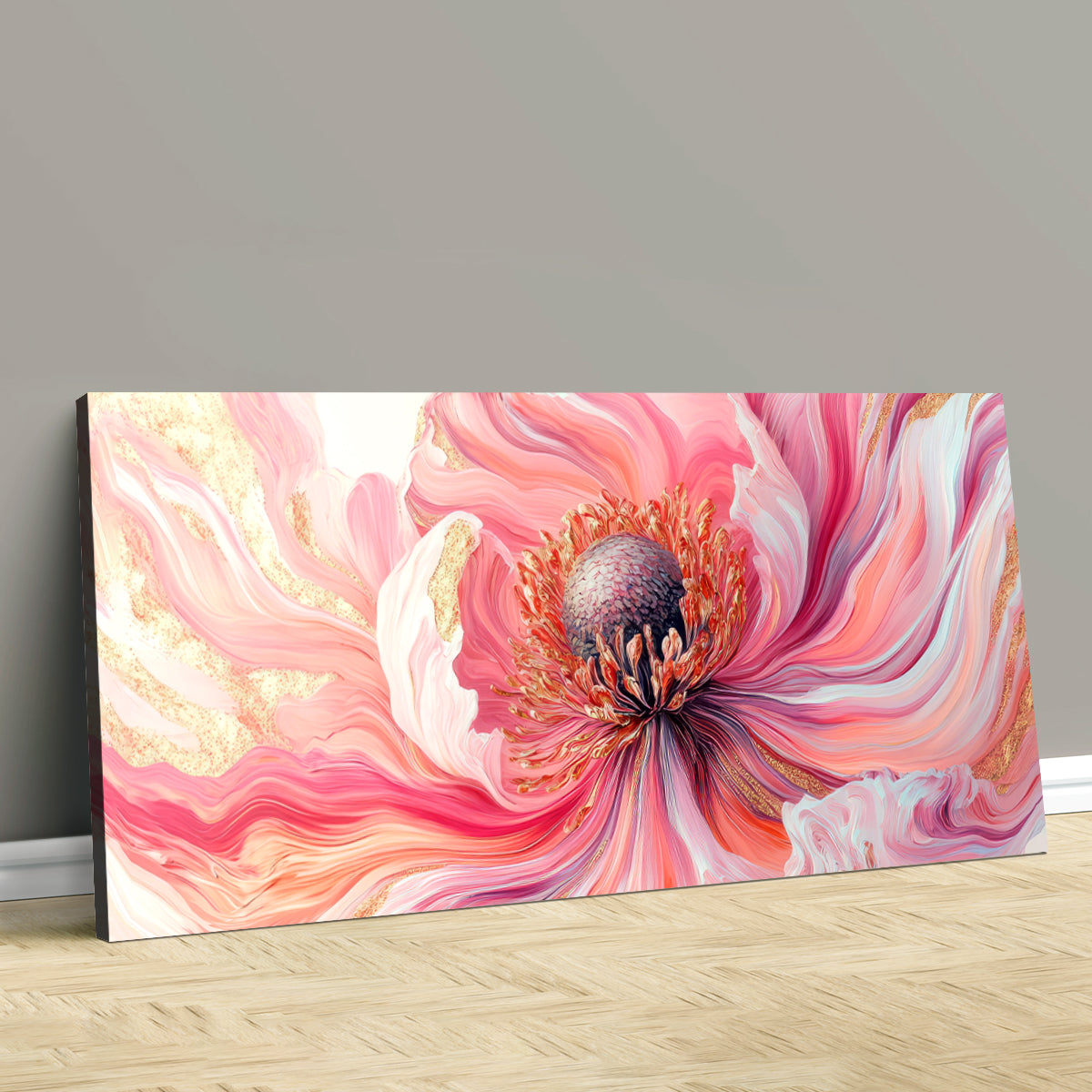 Blossom Brilliance Abstract Floral Canvas Print for Living Room