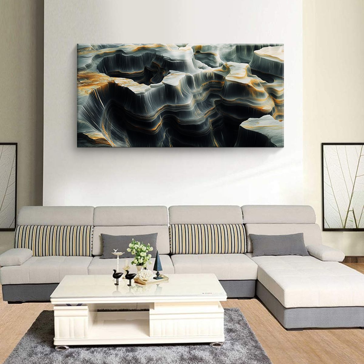 Mystic Stone Landscape Canvas Wall Art for Living Room