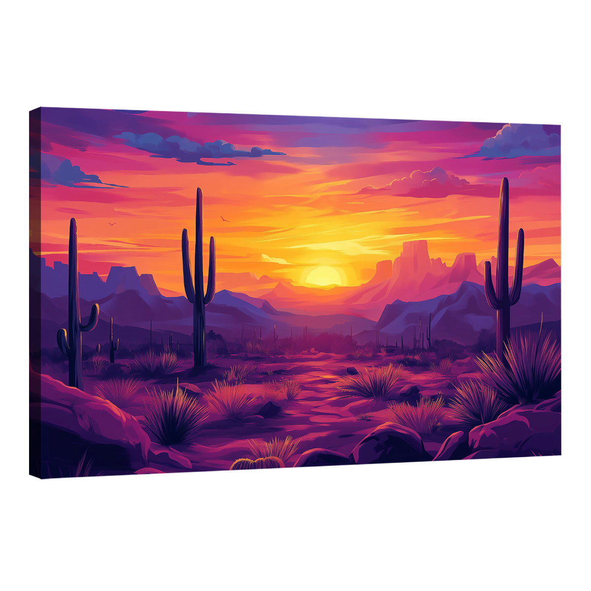 Mystical Desert Painting Canvas Nature Artwork