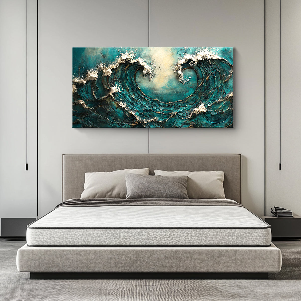 Tidal Embrace Landscape Abstract Canvas Wall Art