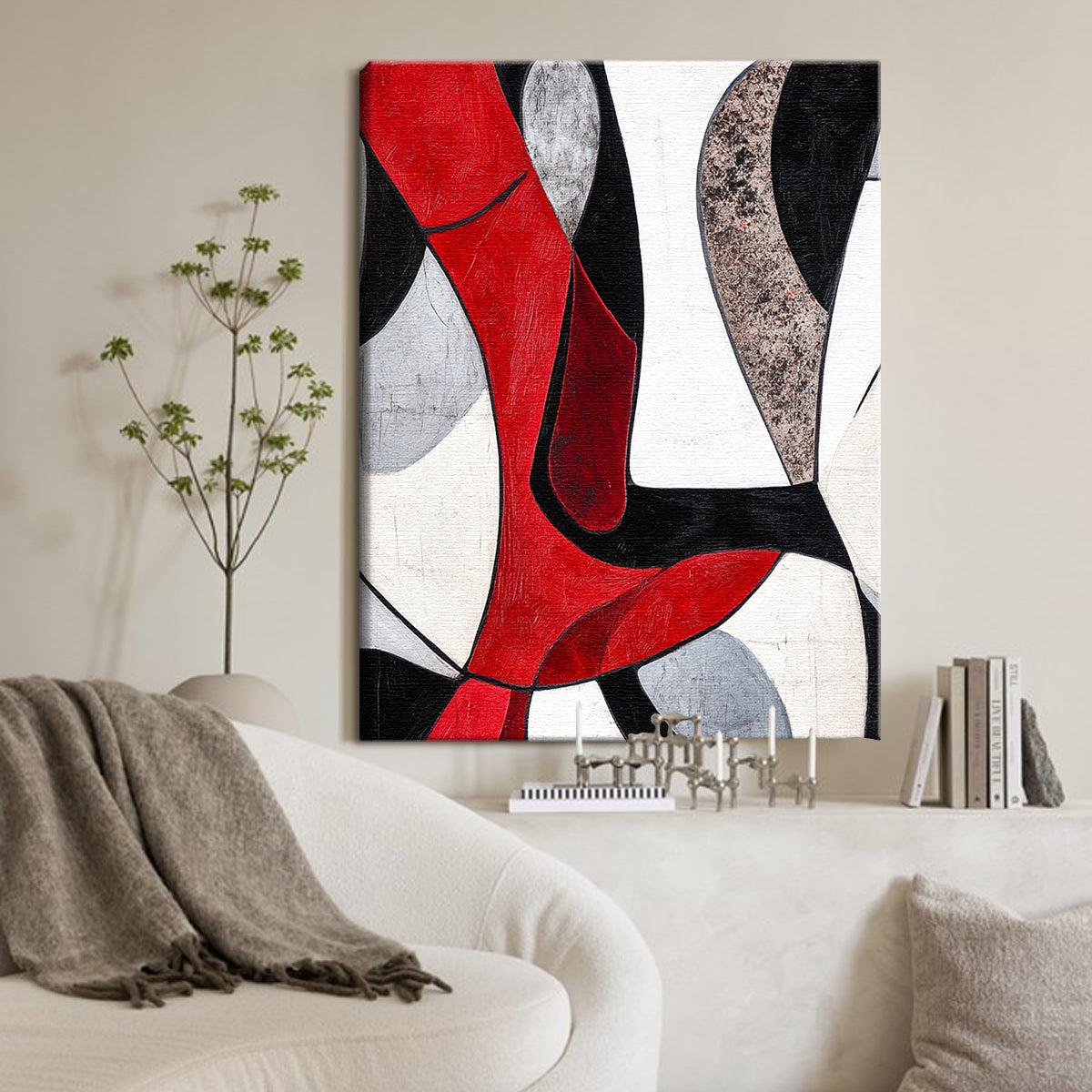 Bold Harmony Geometric Abstract Canvas Wall Art
