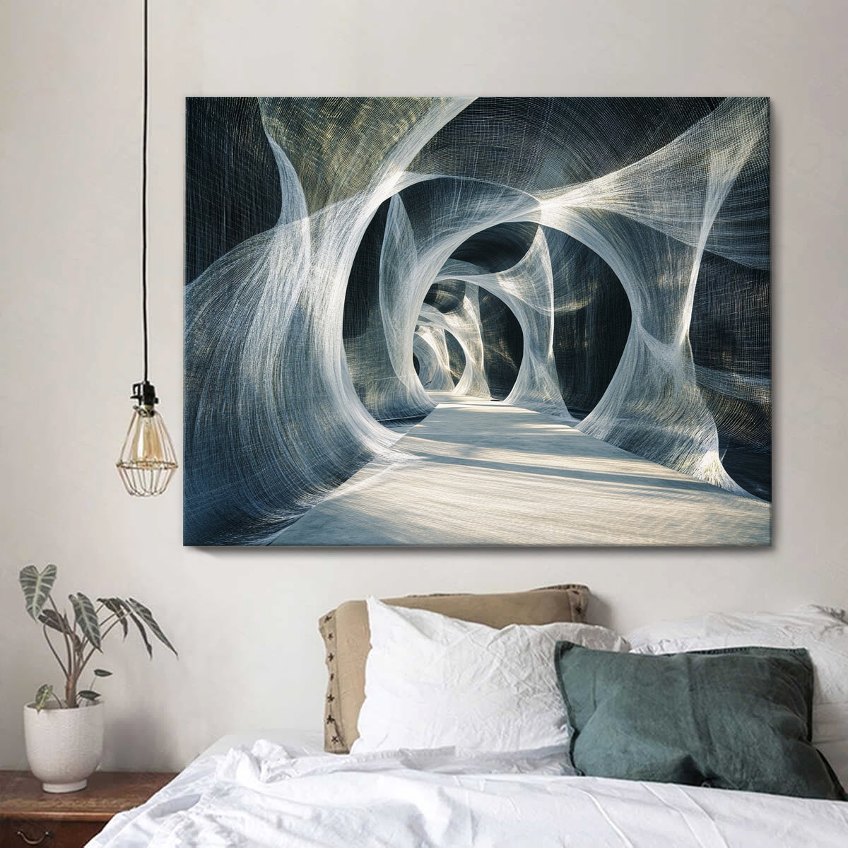 Ethereal Pathways Architecture Abstract Canvas Wall Art