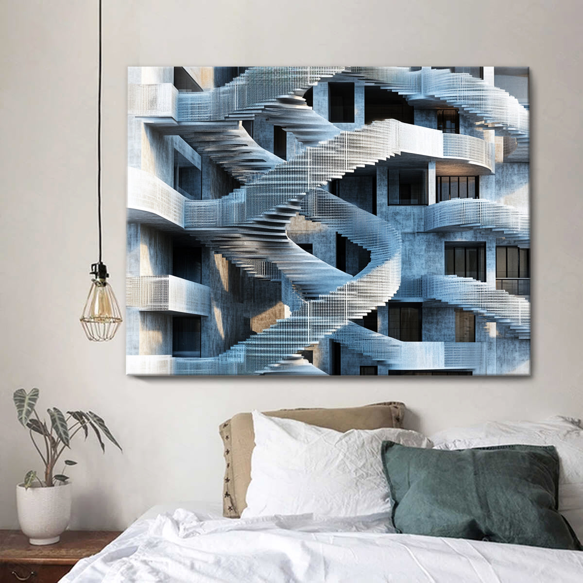 Spiral Dynamics Contemporary Abstract Canvas Wall Art