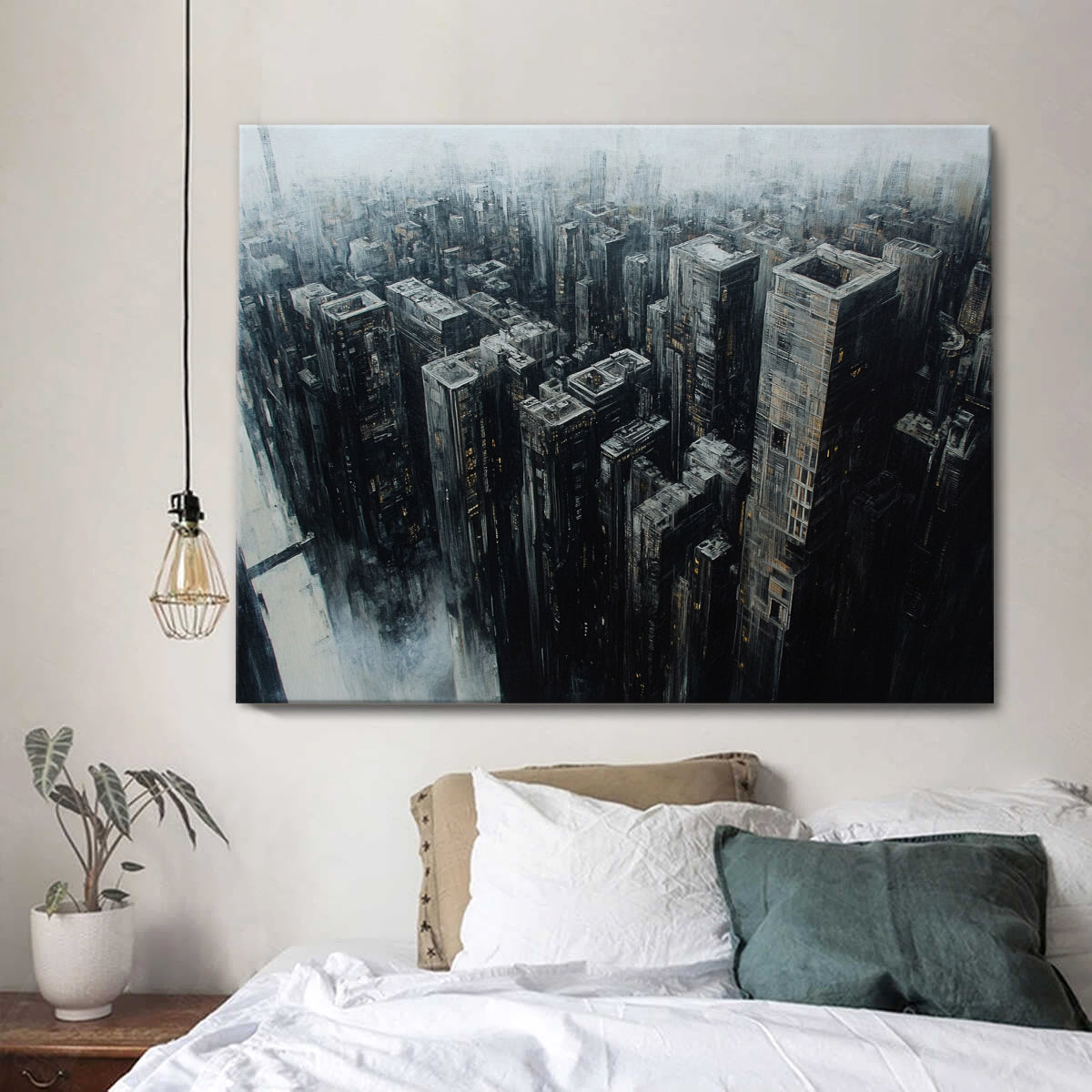 Urban Abyss Urbanism Abstract Canvas Wall Art