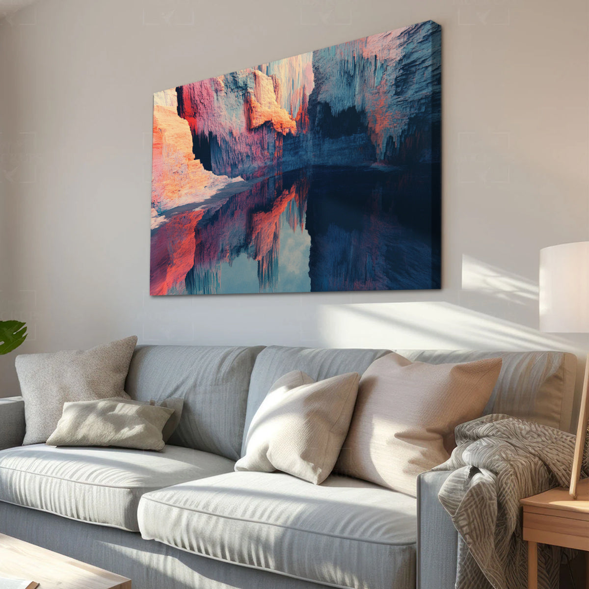 Echoing Canyons Landscape Abstract Canvas Wall Art