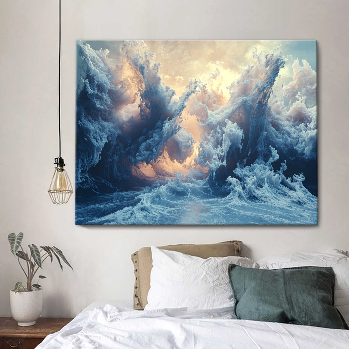Tidal Majesty Seascape Abstract Canvas Wall Art