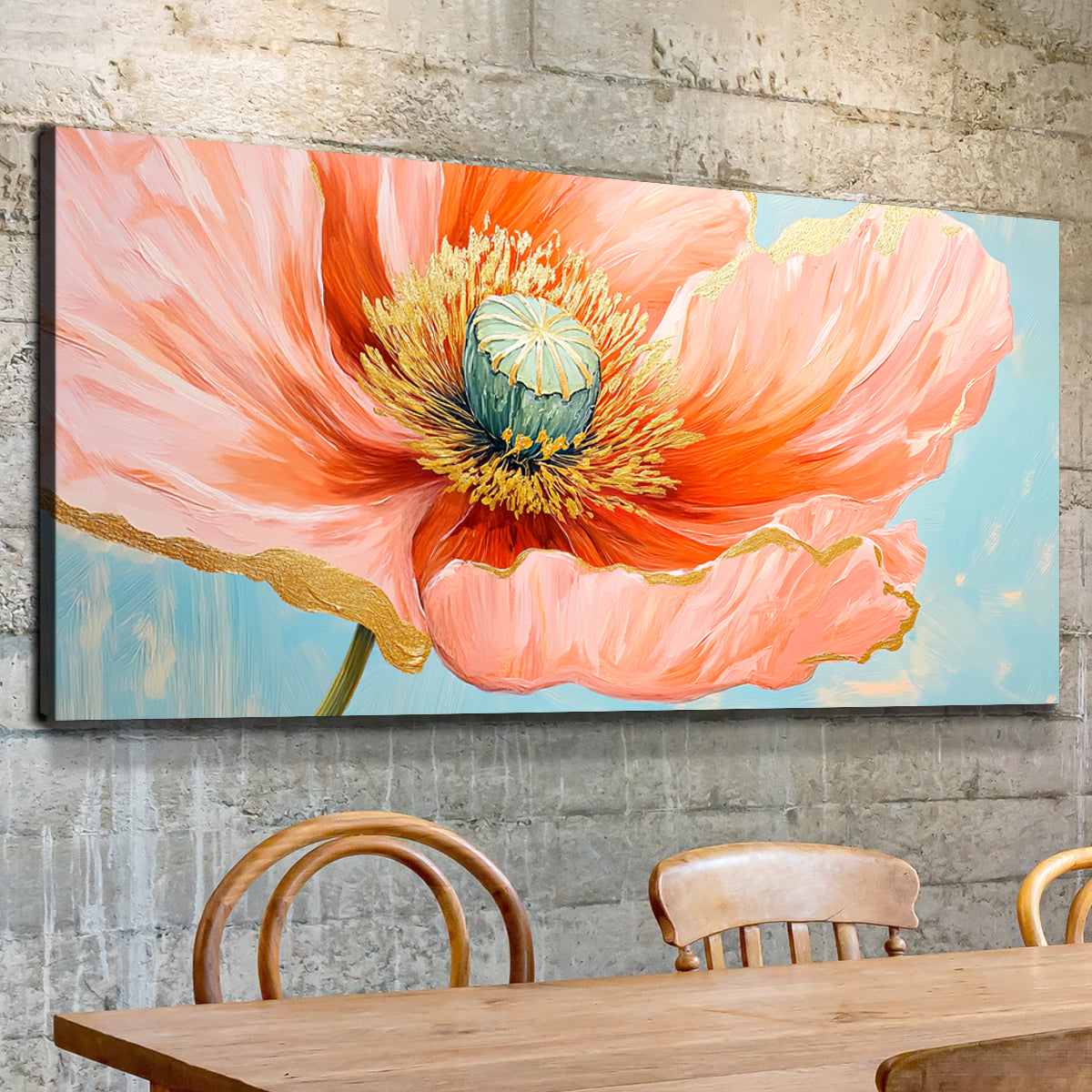 Petal Bloom Abstract Floral Canvas Print for Living Room