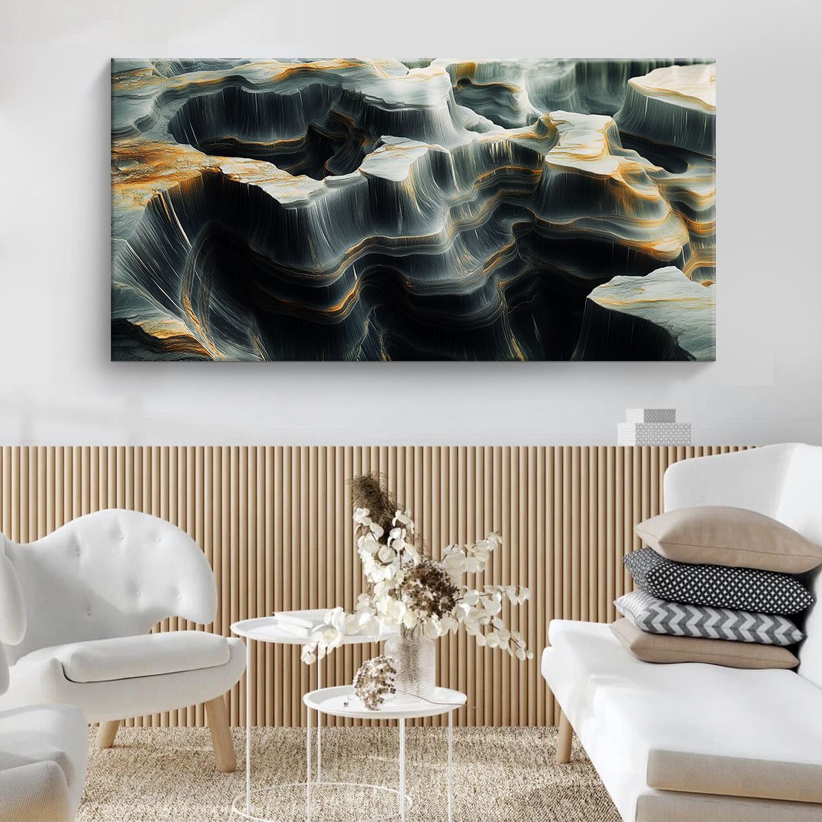 Mystic Stone Landscape Canvas Wall Art for Living Room