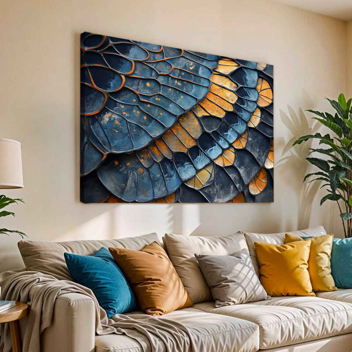 Textured Elegance Abstract Canvas Wall Art for Living Room