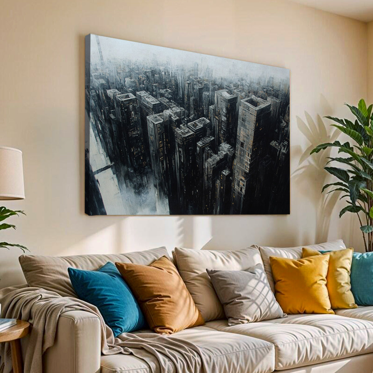 Urban Abyss Urbanism Abstract Canvas Wall Art