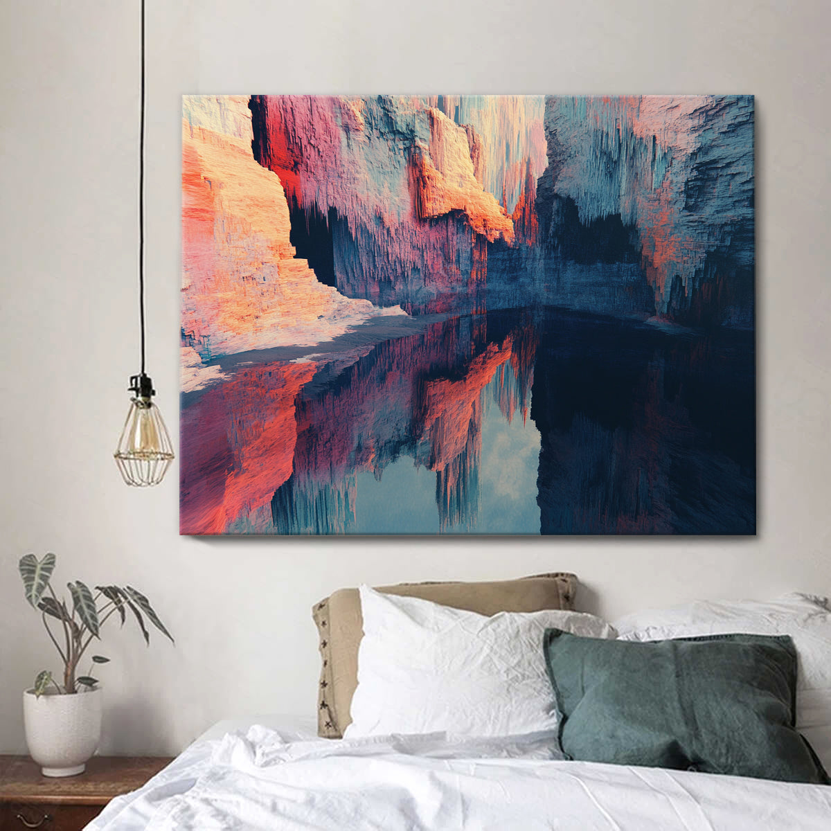 Echoing Canyons Landscape Abstract Canvas Wall Art