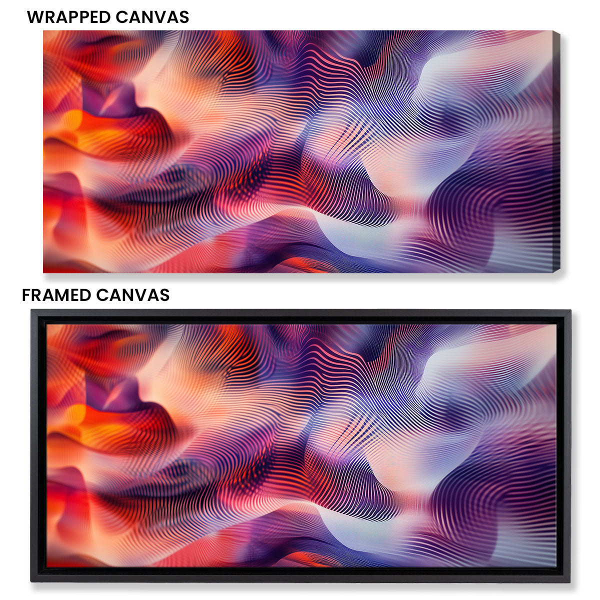 Fluid Dynamics Contemporary Abstract Canvas Wall Art for Living Room