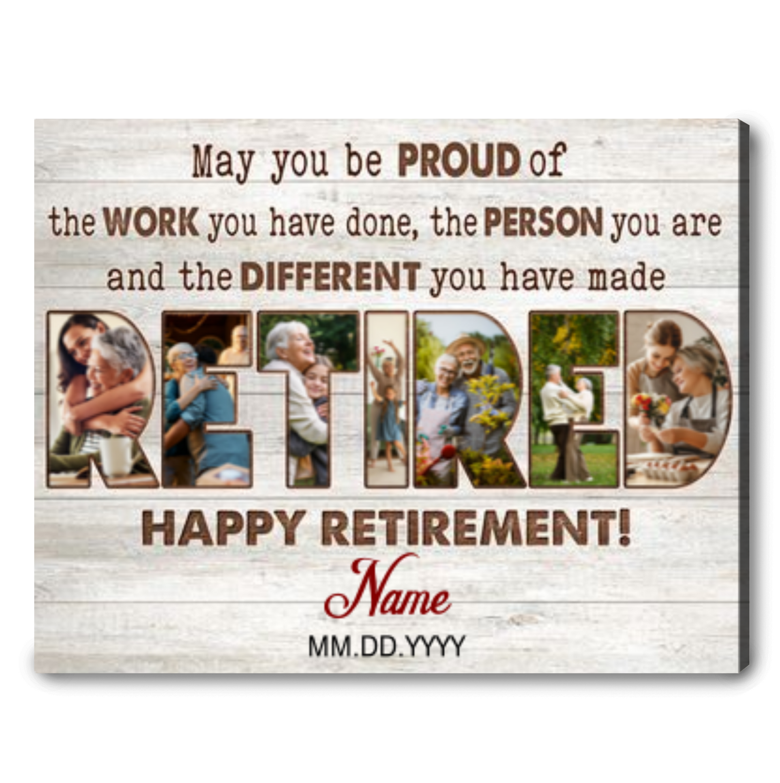 Personalized Photos Retirement Canvas Unique Farewell Gifts Gift