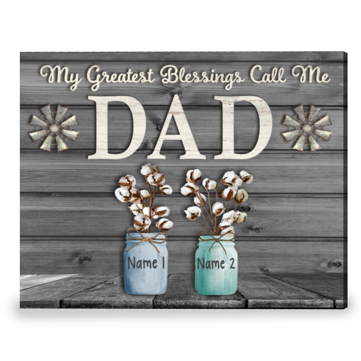 Customized Gift For Dad Special Birthday Gift For Dad Canvas Print