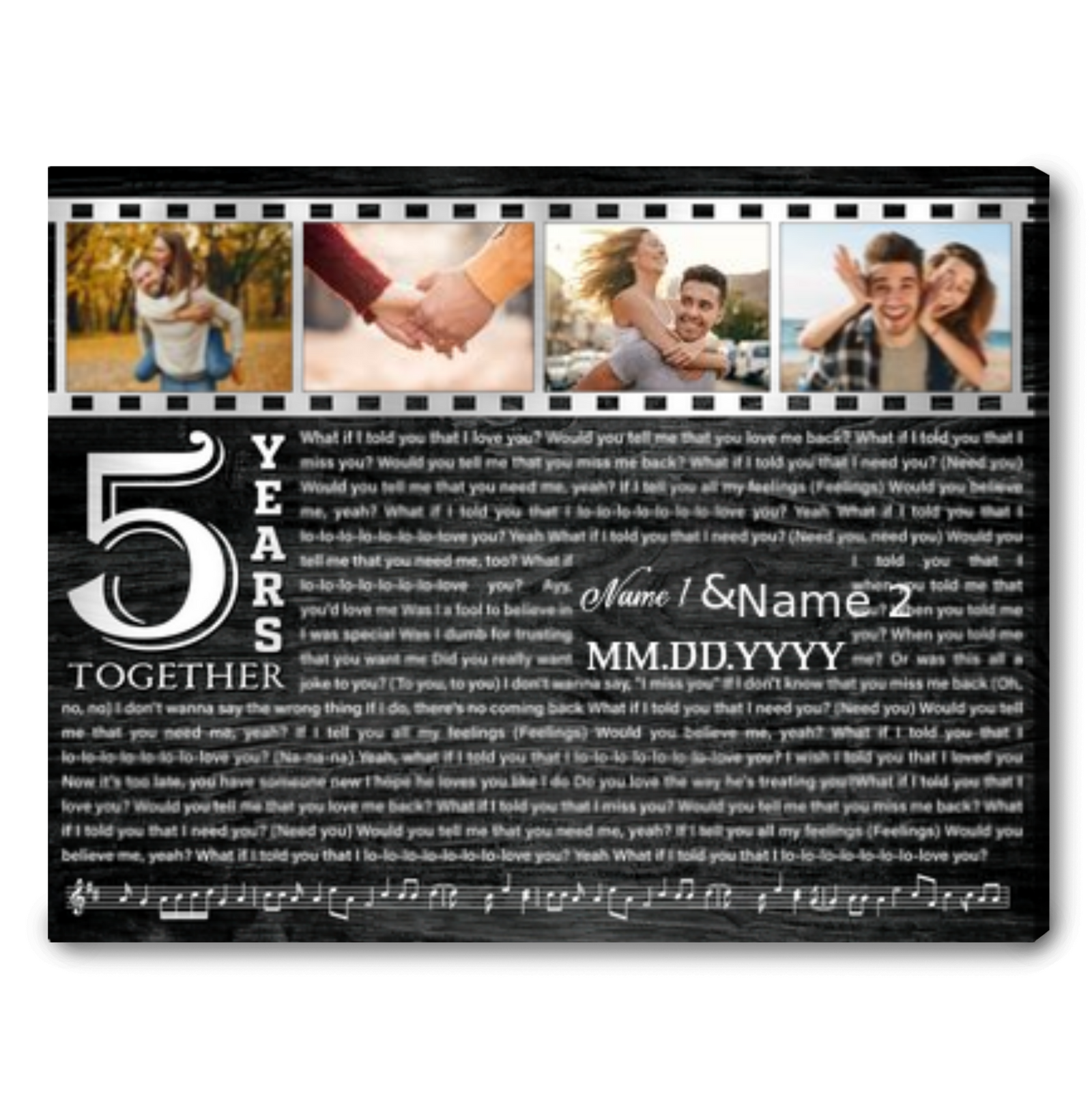 Personalized 5th Anniversary Gift For Him Wedding Anniversary Gift For Her Ideas