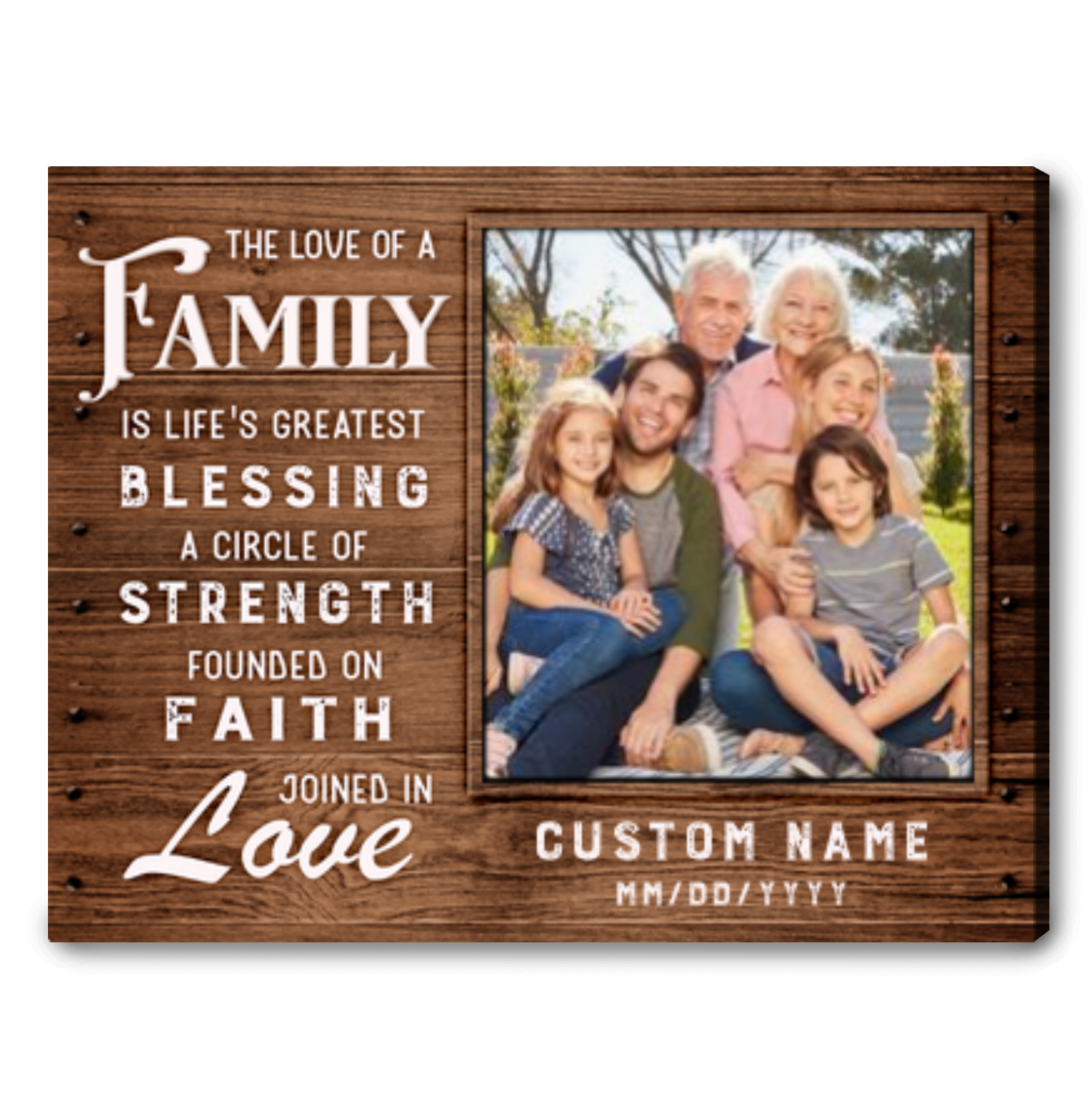 Home Decoration Gift Ideas Personalized Gifts For A Family Custom Canvas Photo Print