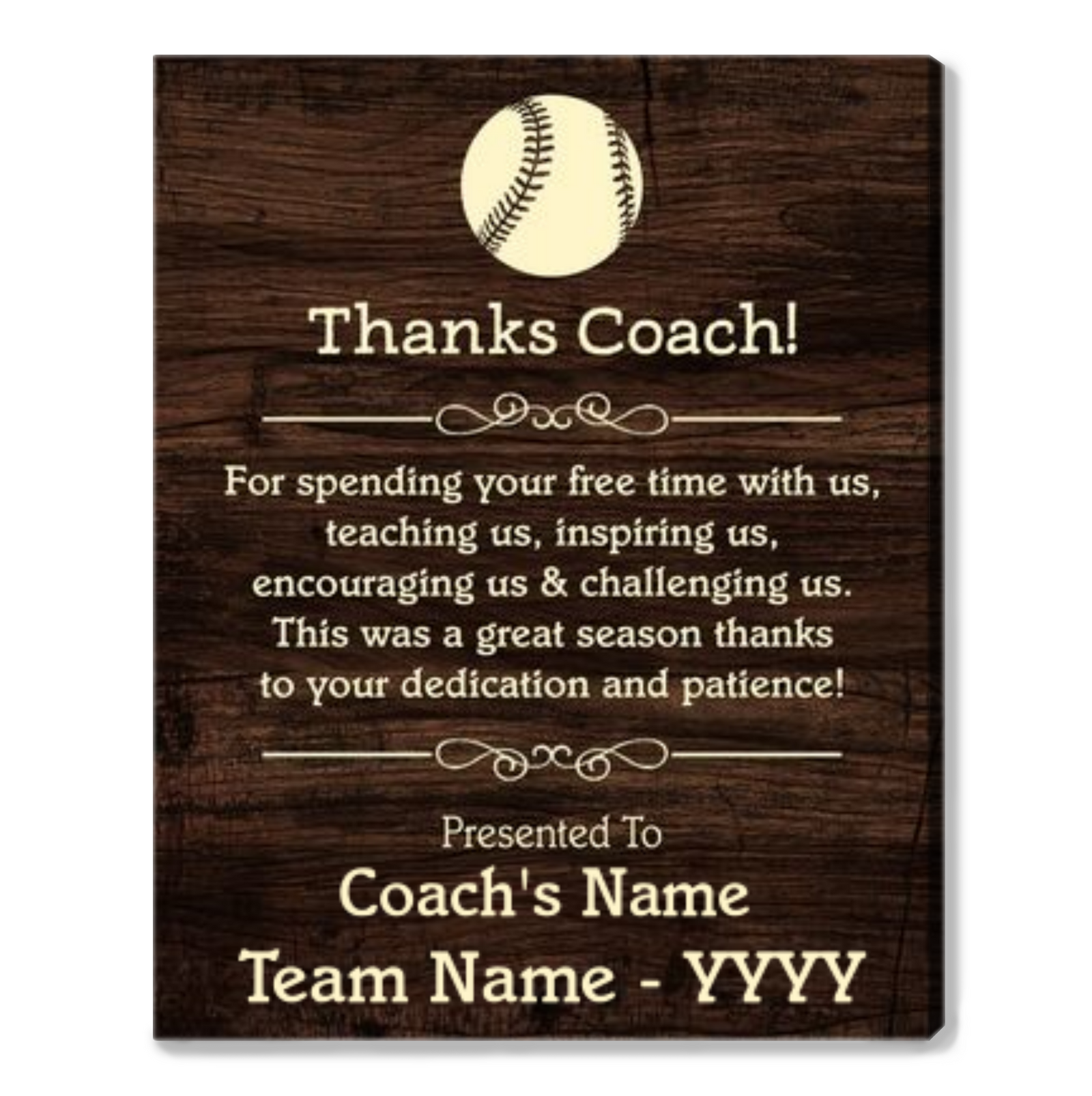 Custom Coach Gift For End Of Season Appreciation Canvas For Coach 