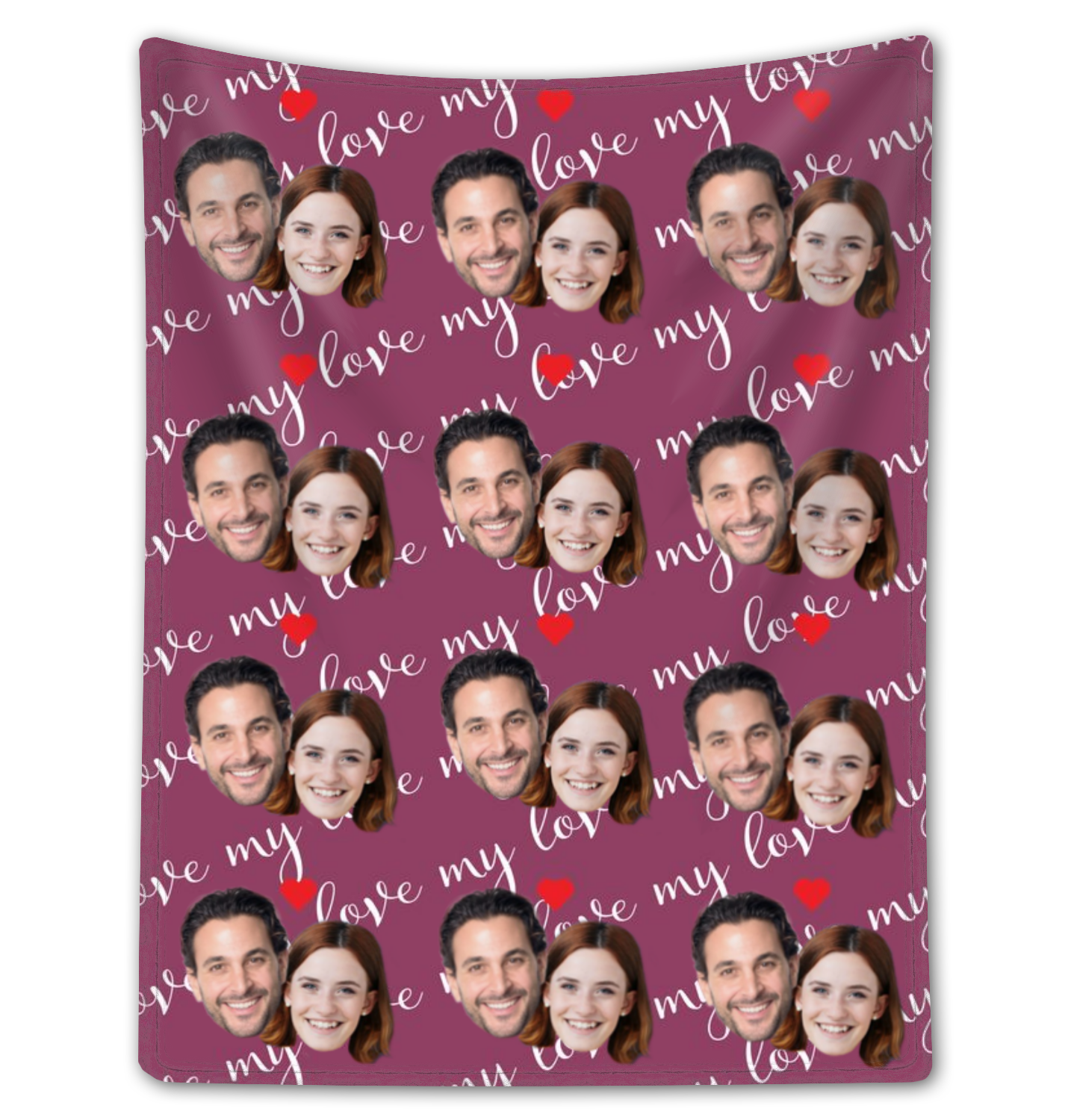 Fun Valtentine's Gift Beautiful Personalized Blanket With Picture