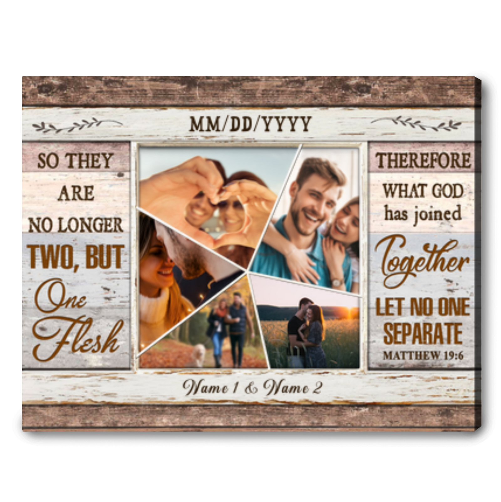 Unique Gifts For Couples Who Have Everything Personalized Couple Photo Collage Canvas Print