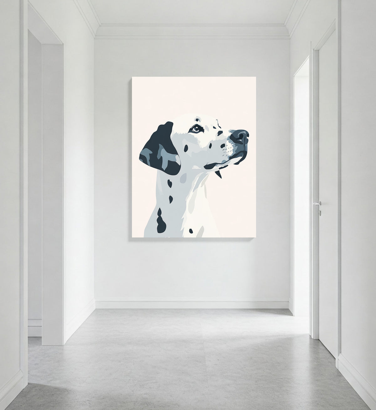 Dalmatian Dog Portrait Abstract Wall Art