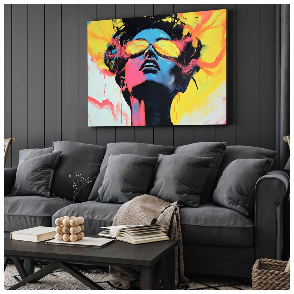 Pop Art Energetic Gaze Canvas Wall Art