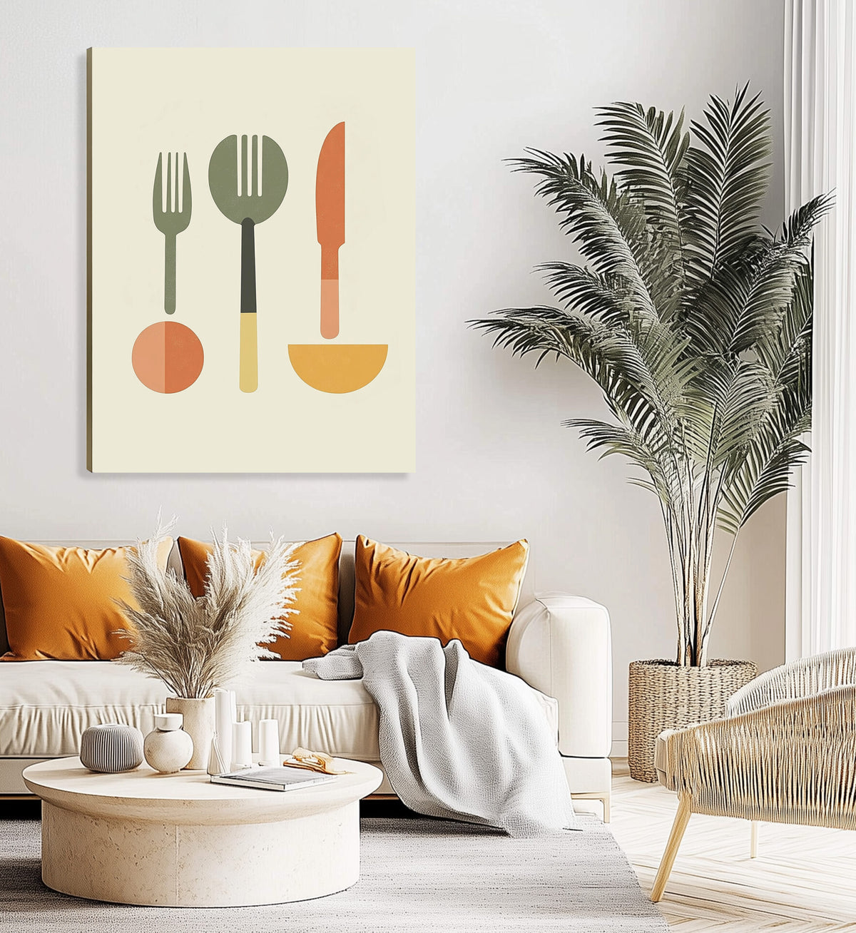 Minimalist Kitchen Essentials Canvas Wall Art